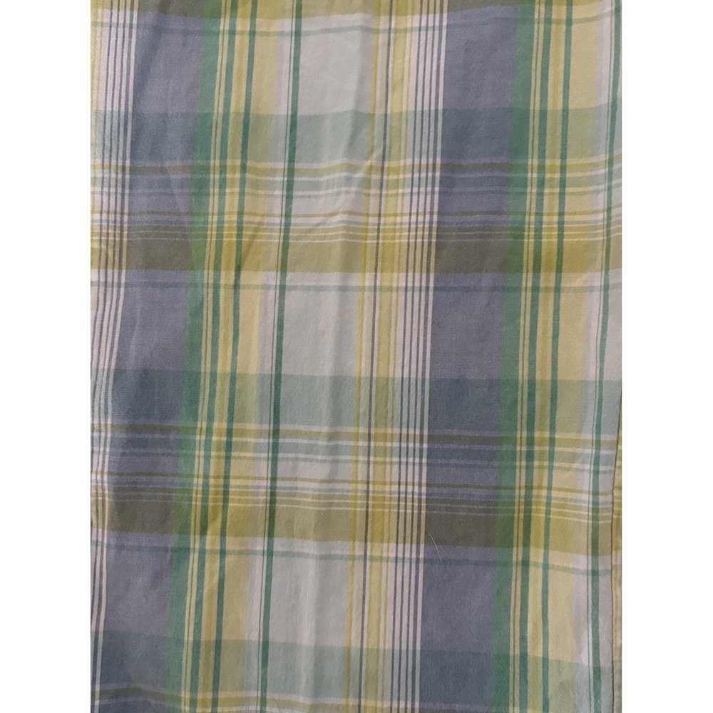 VTG Y2K Xhileration Capris Plaid Blue Green Low Rise Cotton Size 15 34" Hip - Picture 3 of 5